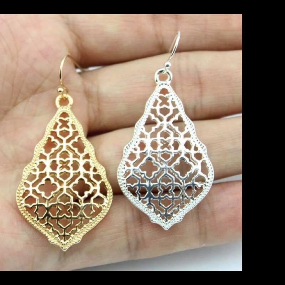 Filigree Tear Drop Earrings